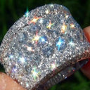 Elegant Platinum Zircon Cocktail Ring