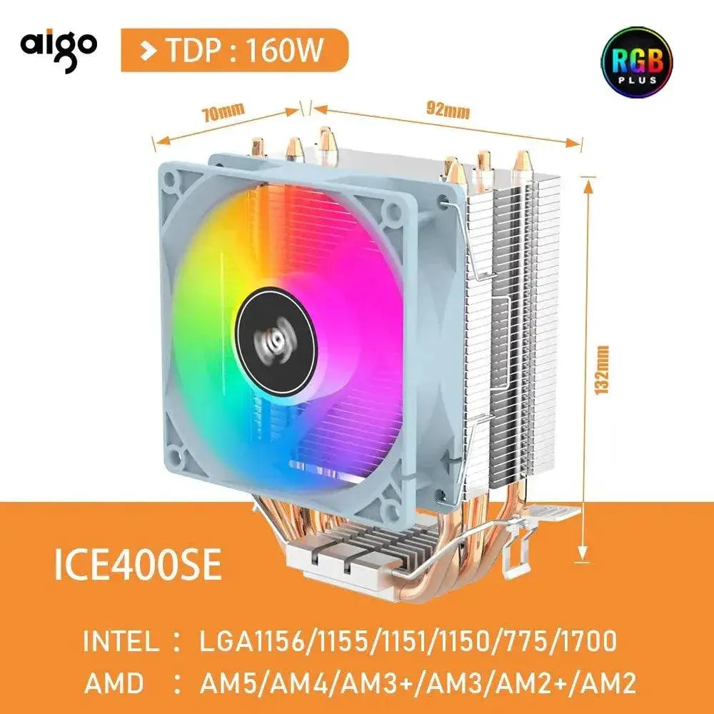 ICE400SE Air CPU Cooler for Intel and AMD Systems Silent