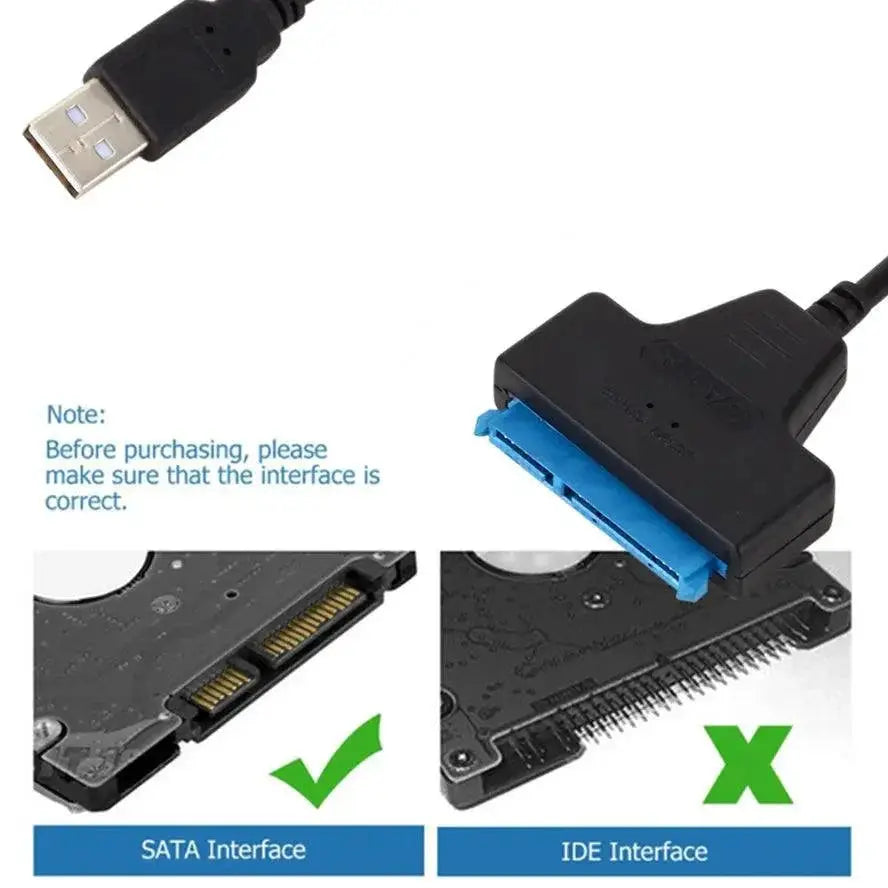 SATA To USB Cable Adapter For High Speed Data Transfer