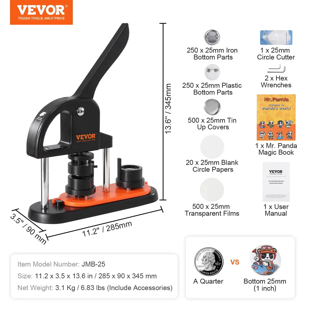 Ergonomic Button Maker Pin Kit — product image 9
