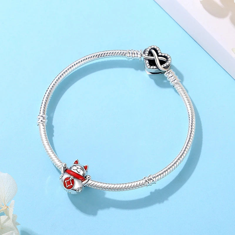 Sterling Silver Charm Maneki Neko