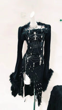 Statement Beaded Dress for Streetwear