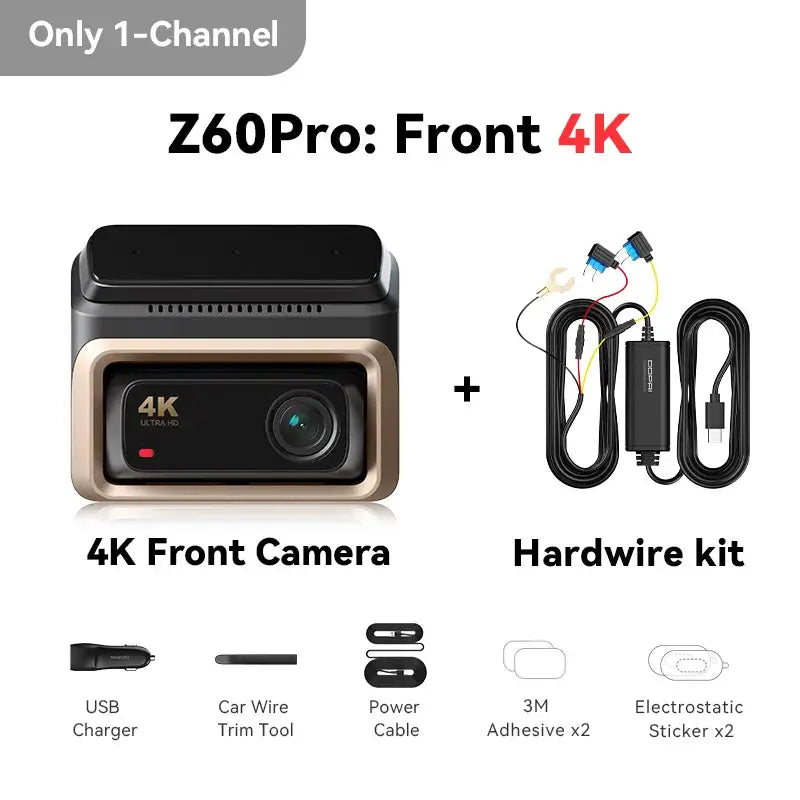 DDPAI Cam - Night Vision GPS Adas - 2-Channel 4G n Hw United States 256G SD Card product image