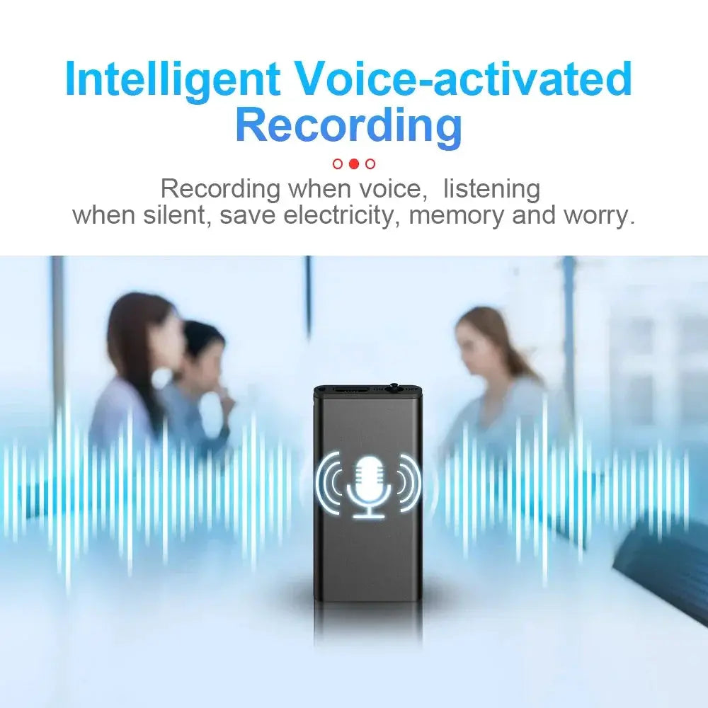Ultra Thin Mini Voice Recorder 4 to 32GB HD Dictaphone