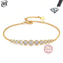 Round Moissanite Jewelry in Sterling Silver Fashion