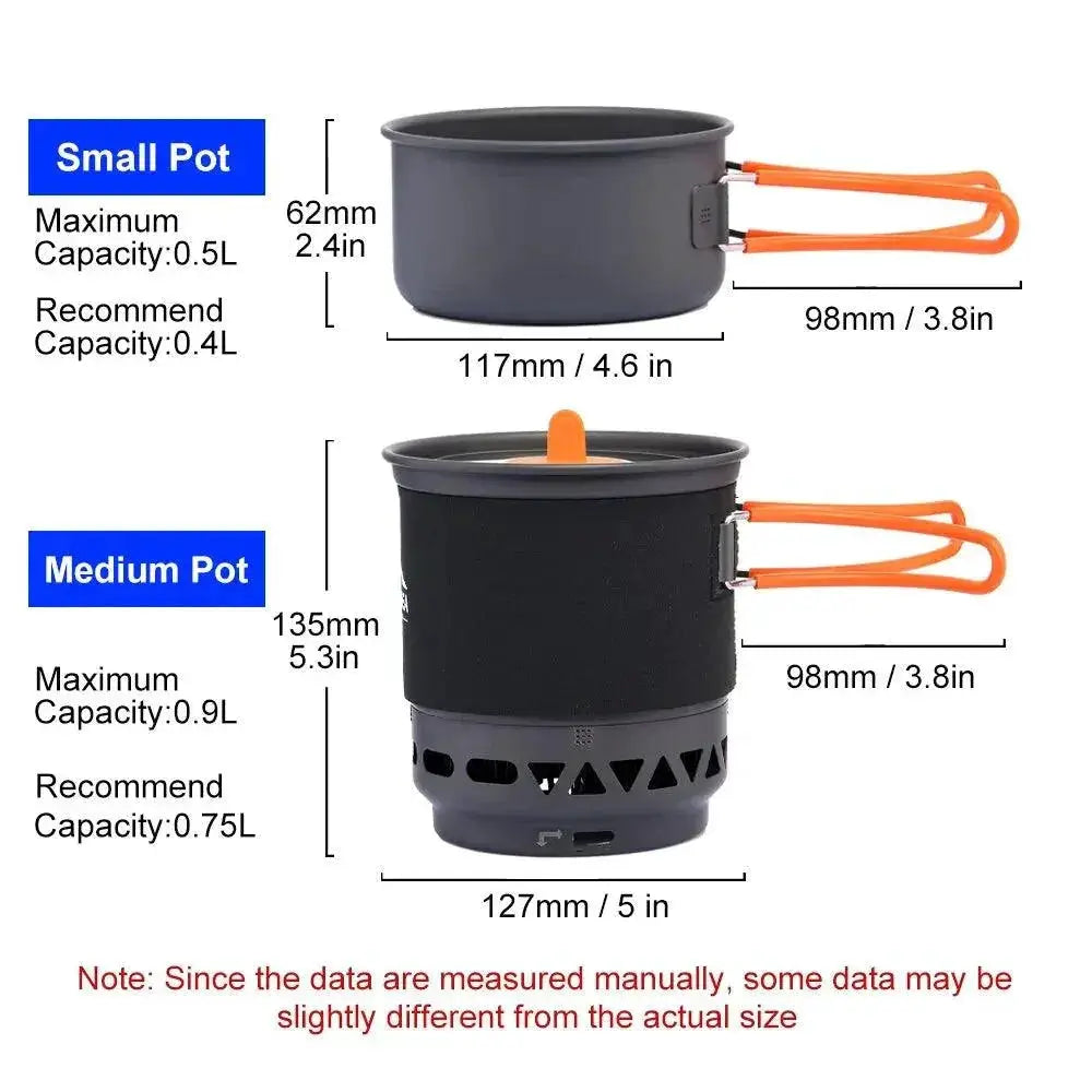 Portable Camping Cooking Set With Gas Burner Kit Combo - OurLum.com