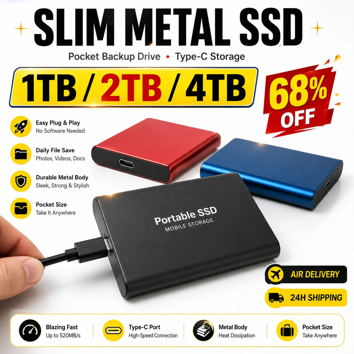 USB Laptop Solid State Storage