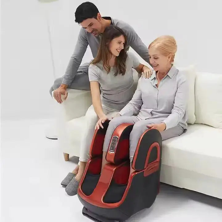 Shiatsu Foot Massager Heat Air Compression Efficient Sore Calfs Legs Relief Portable Reflexology Vibration Machine for Home