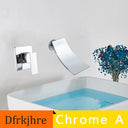 Waterfall Water Basin Faucet Chrome Matte Black In Wall Installation