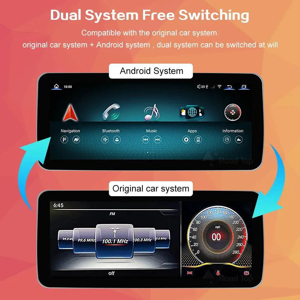 Android 13 Touch Screen Auto CarPlay For Mercedes C Class