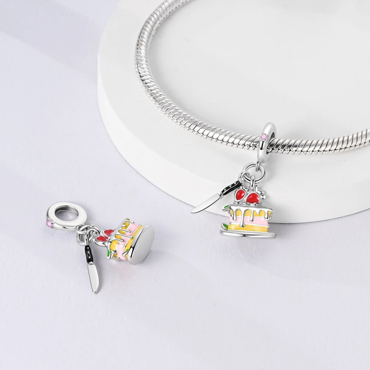 Silver Plated Charm Beads Bracelet