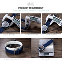 Chronograph Watch for Men Waterproof Yellow Silicone Strap Luminous Hands