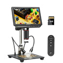 Elikliv EM4K 4K HDMI Digital Microscope for Electronics 8" 2000X Soldering Microscope for PCB Inspection Repair with 10" Stand
