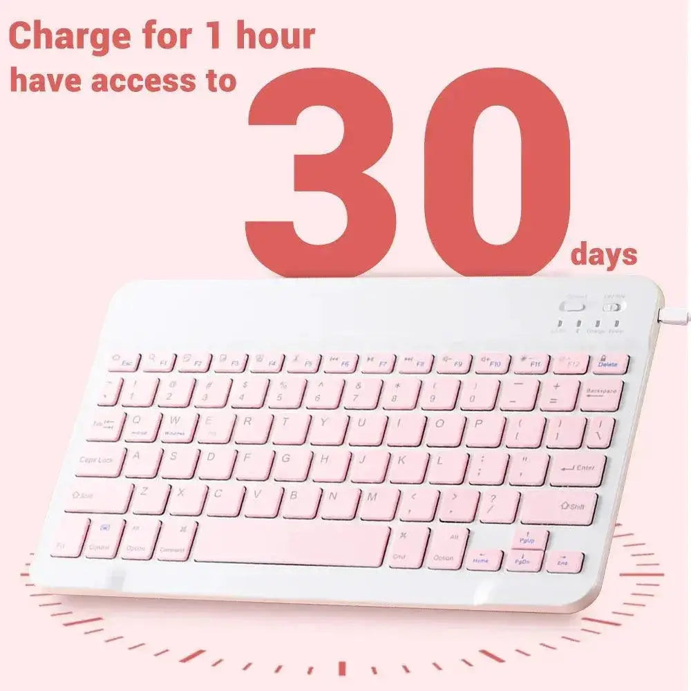 Portable Bluetooth Keyboard for iPad iPhone Tablets