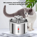 2L Stainless Steel Automatic Pet Water Dispenser Fountain
