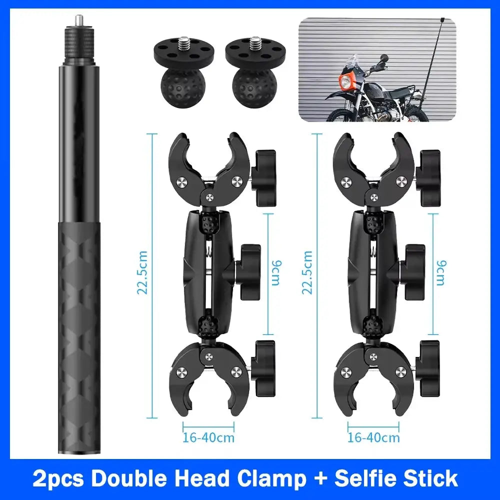 For Insta360 x2 x3 x4 x5 Motorcycle Bike Mount Selfie Stick for Insta 360 x2 x3 x4 x5 Moto Monopod Handlebar Accessories Kit