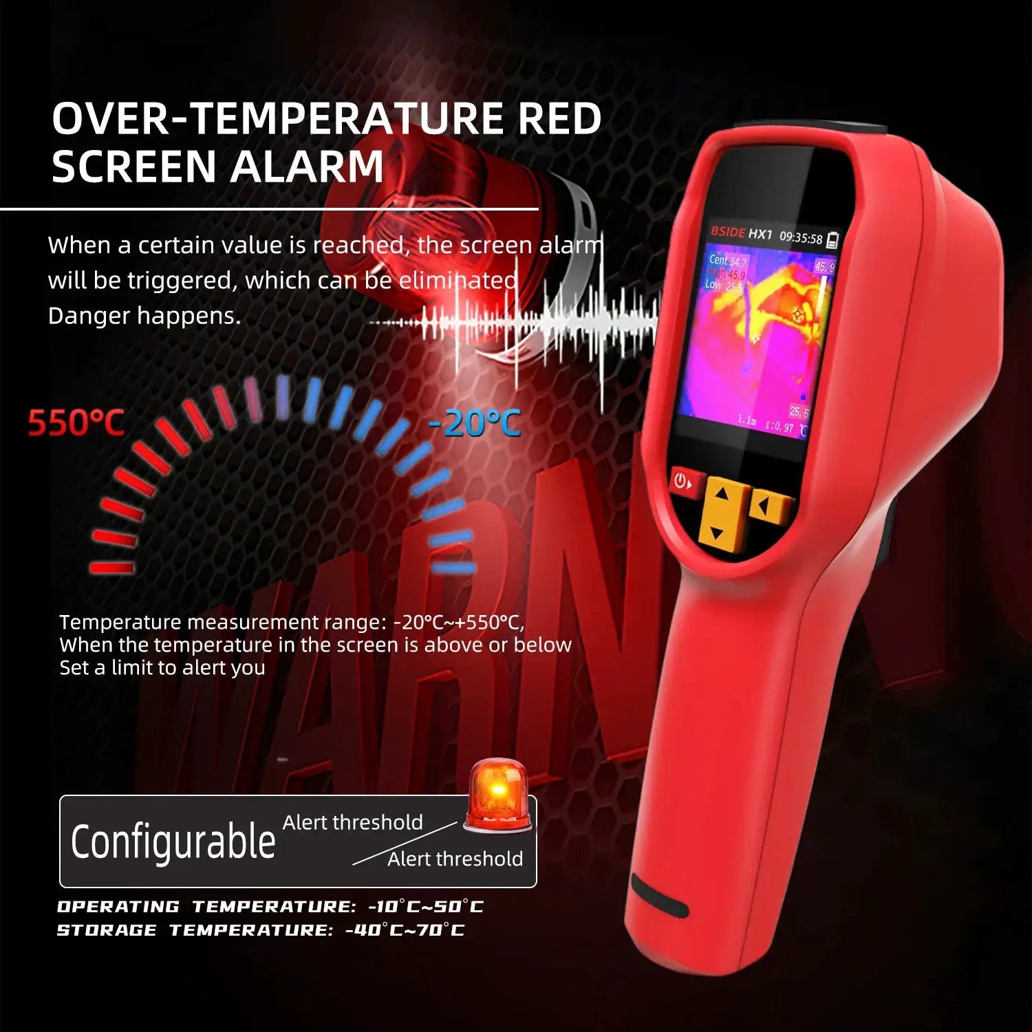 BSIDE HX1 Handheld Thermal Imaging Camera - 240x240 IR For PCB, Auto, Pipelines - stepyours.com