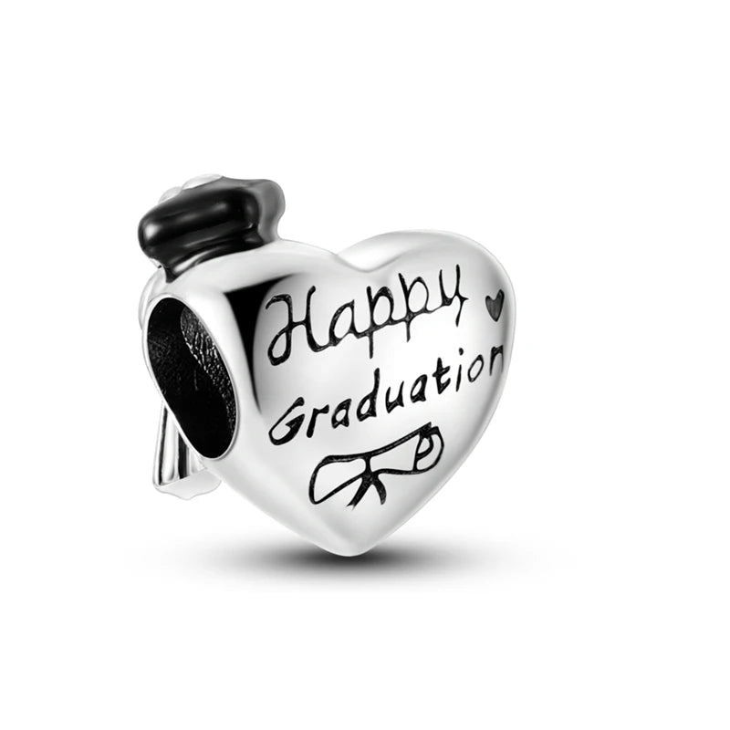 Charm Sterling Silver Happy Graduation