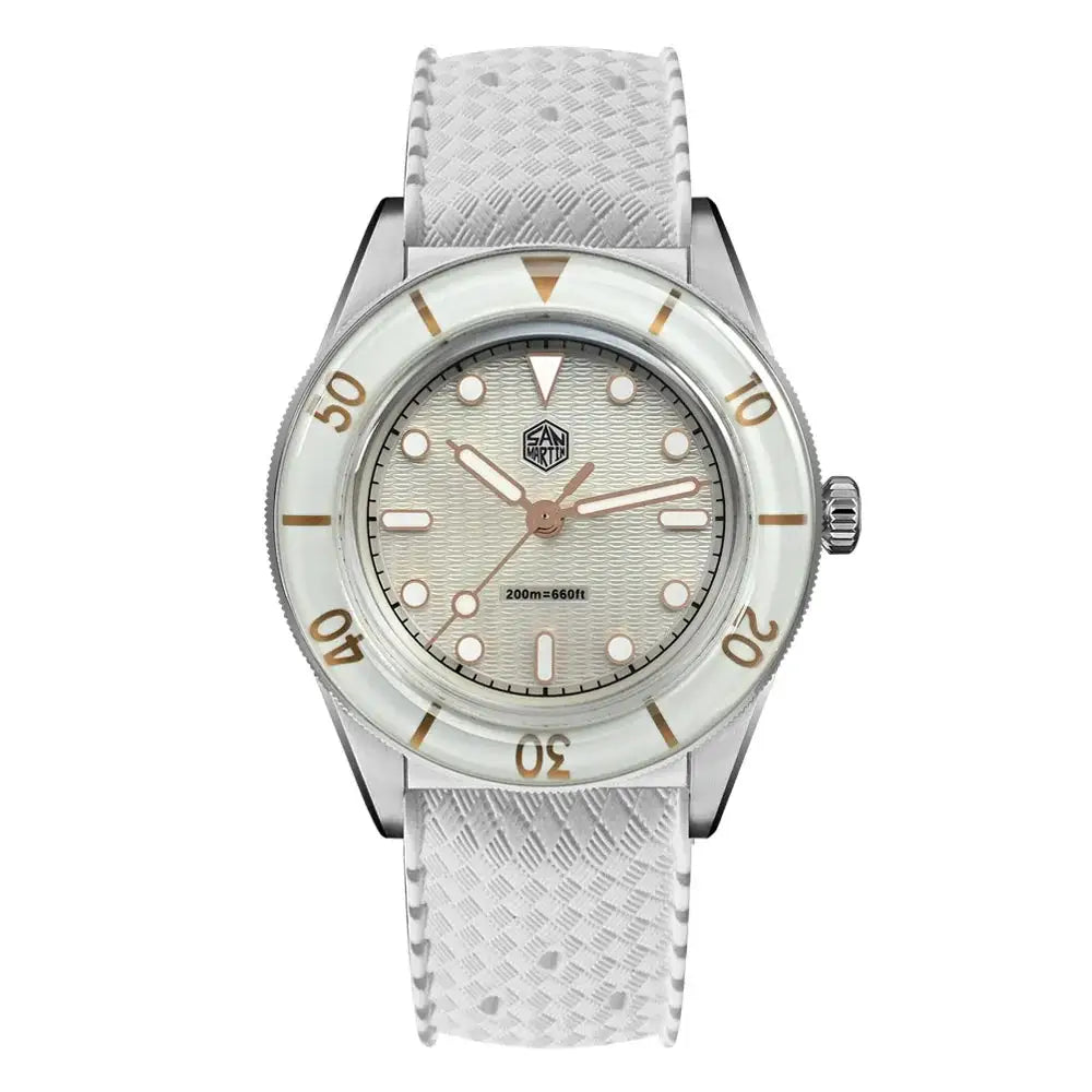 San Martin 2026 32.5mm Women's Wristwatch Elegant Luxury Quartz Watch Ladies Fashion Guilloche MOP Dial Sapphire WR200m SN0151