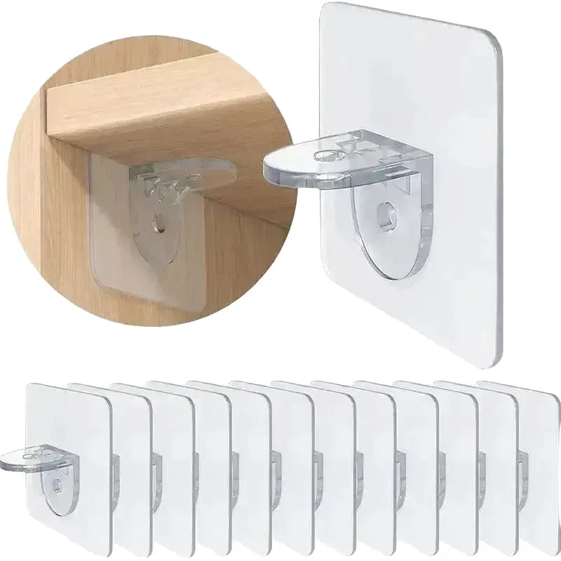 Clear Adhesive Shelf Bracket for Loads — Transparent