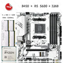 JGINYUE B450M Kit Motherboard AMD Ryzen 5 5600 DDR4 32GB