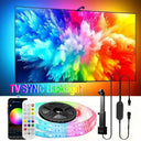 RGBIC Backlight LED Strip With Color Capture Sensor Bluetooth Music Sync PC TV