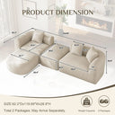 Curved Modular Upholstered Sectional Sofa