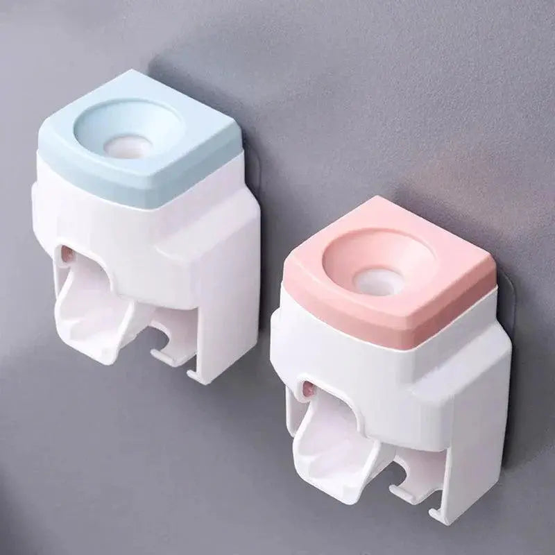 Lazy Toothpaste Dispenser And Toothbrush Holder Combo
