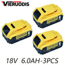 High Capacity 18V Lithium Battery for DCB184 DCB200 6000mAh