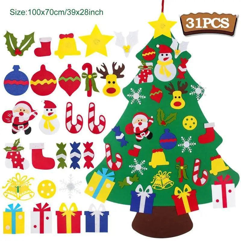 Personalized DIY Felt Christmas Tree Ornaments for Holidays
