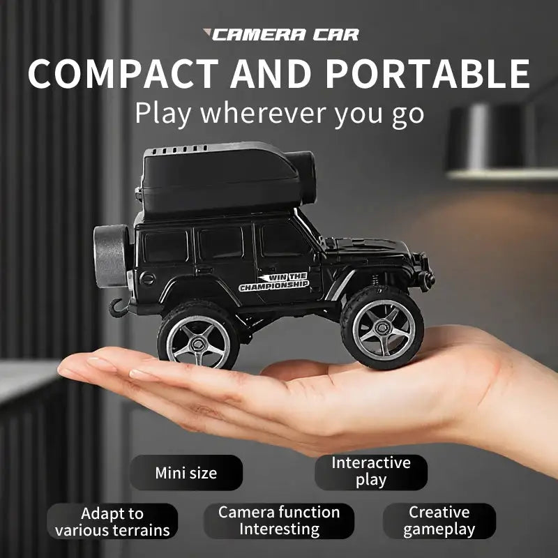 KF32 1:64 RC Mini Climbing Alloy Video Car With LED Light and HD Camera Radio Remote Control Vehicle Toy for Kids Best Gift