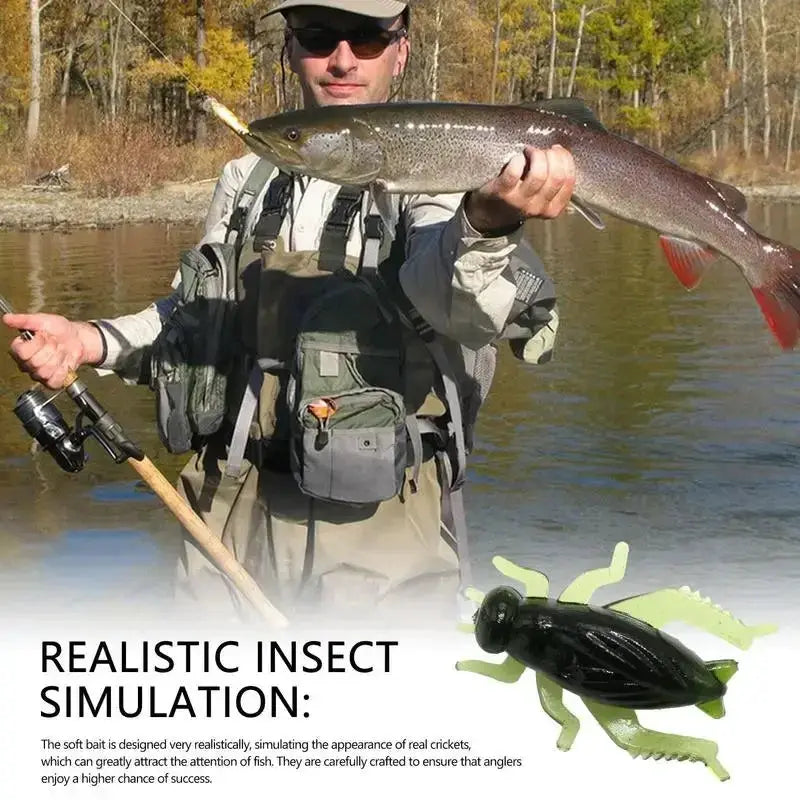 Cricket Bait Set 10Pc Artificial Fishing Lures Realistic
