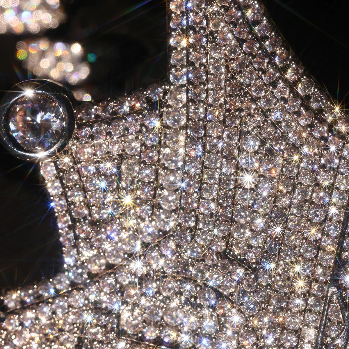 Iced Out Crown Initial Letter