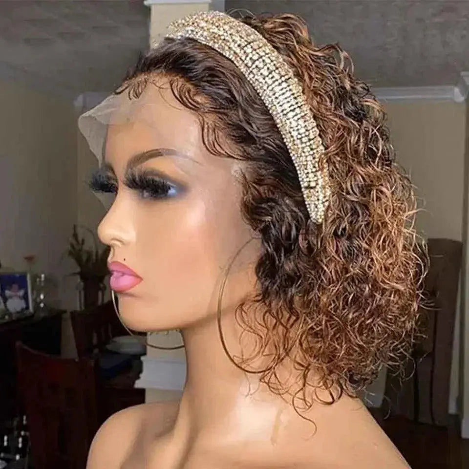 Highlight Pixie Cut Lace Front Wig Glueless Affordable