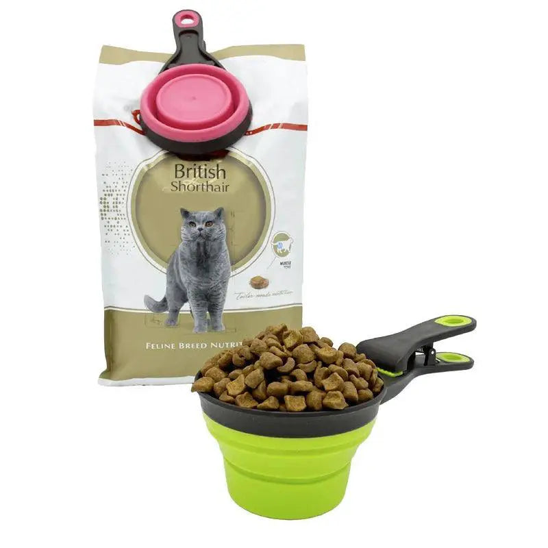 Folding Pet Bowl With Food Spoon And Bag Set For Travel