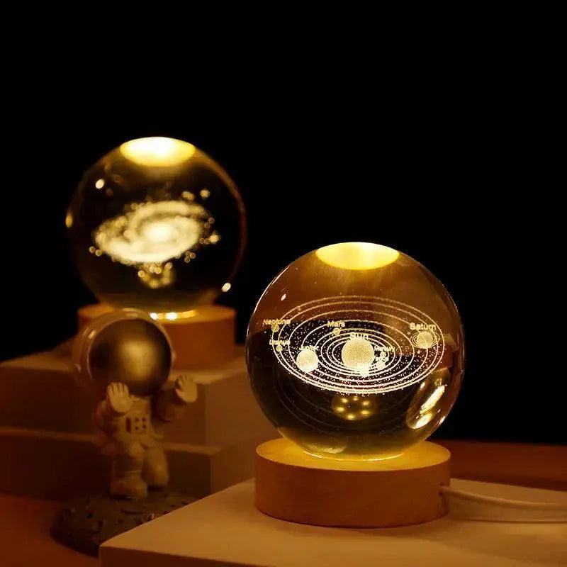 Moon Light 3D Crystal Ball Galaxy Night Light Decor