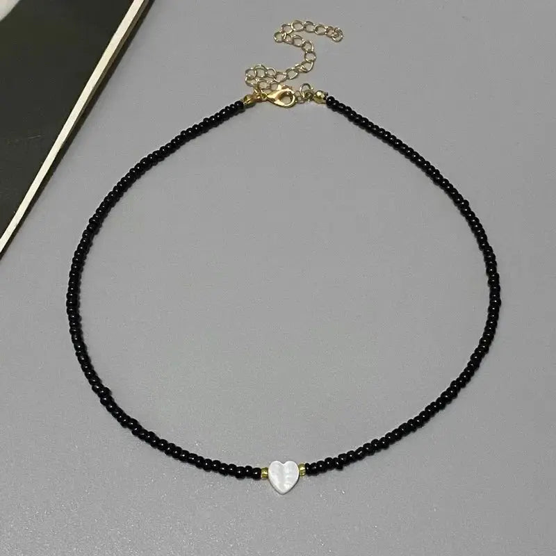 Nature Shell Love Heart Choker Necklace For Girls Edition