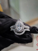 Moissanite Pear Engagement Ring