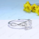 Round Moissanite Ring In Silver