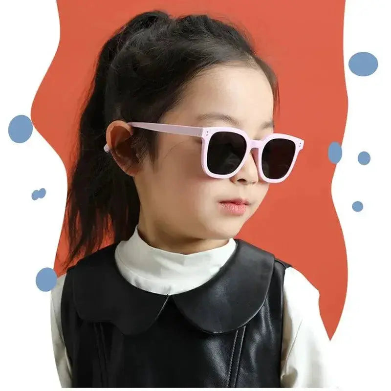 Trendy Kids UV400 Square Sunglasses Protective Eyewear