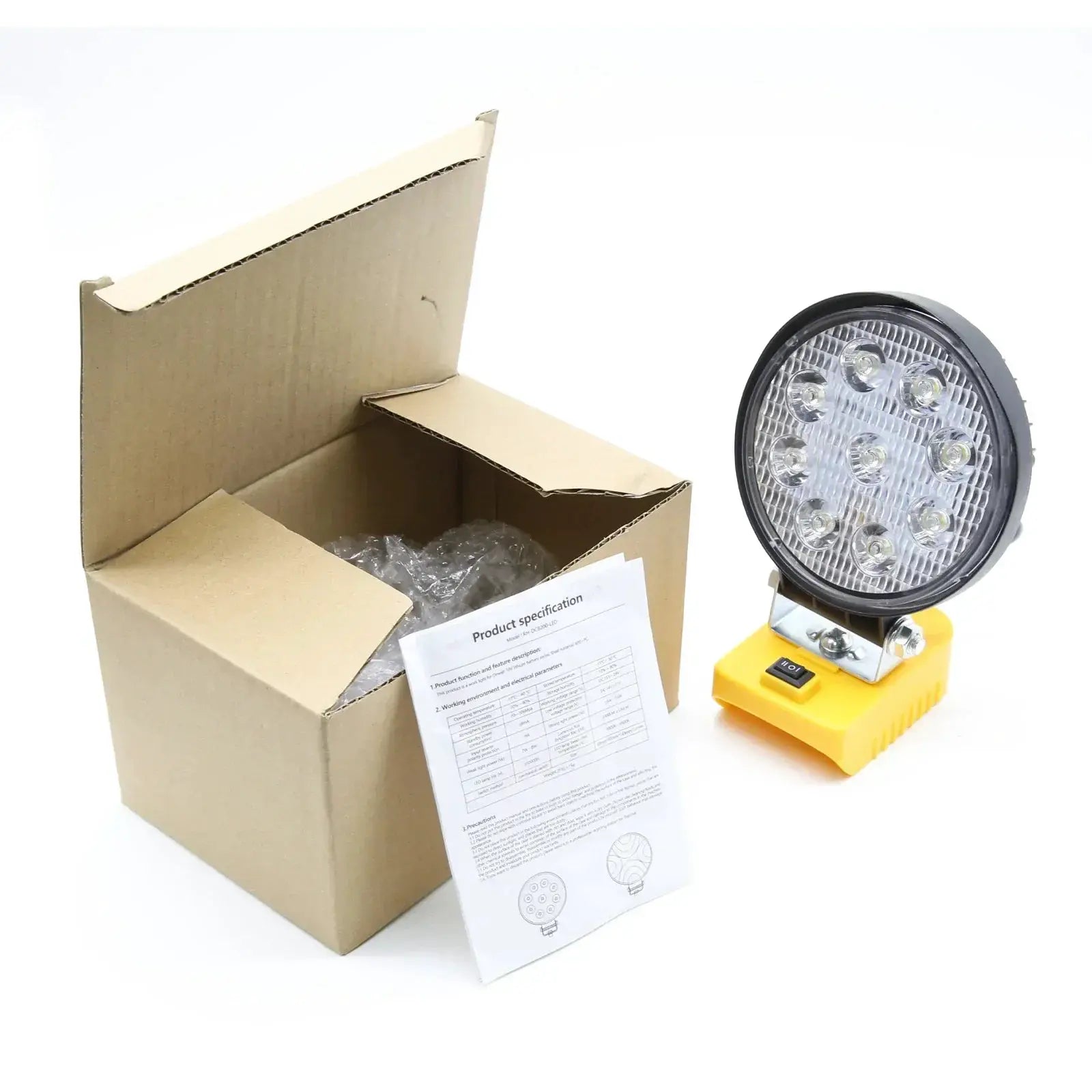 Portable LED Work Light Battery Free Spotlight Outdoors