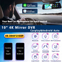 4K Dash Cam Mirror for Safer Driving