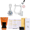 Drop Moissanite Earrings in Sterling Silver