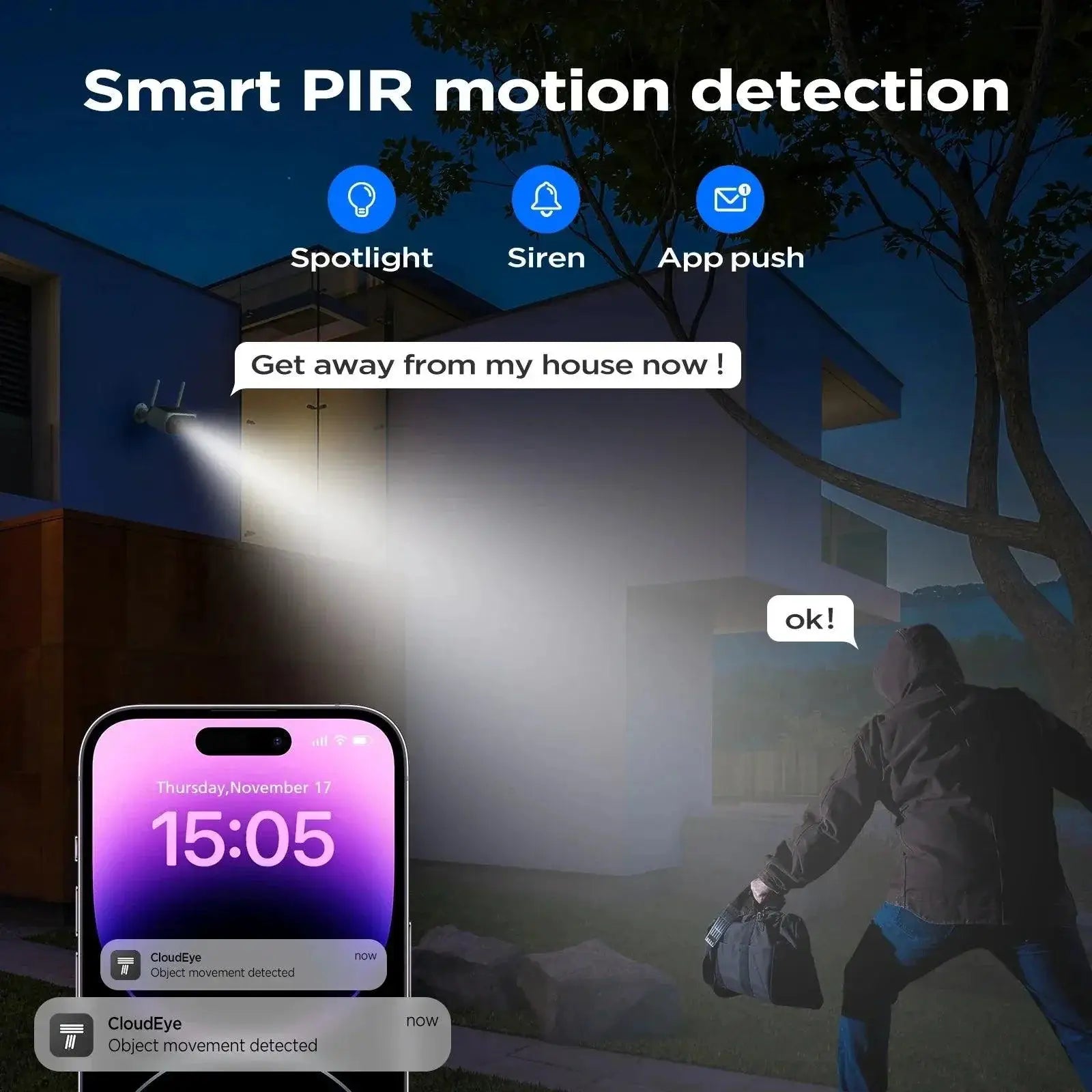 Solar Powered Outdoor Security Camera Advanced Surveillance