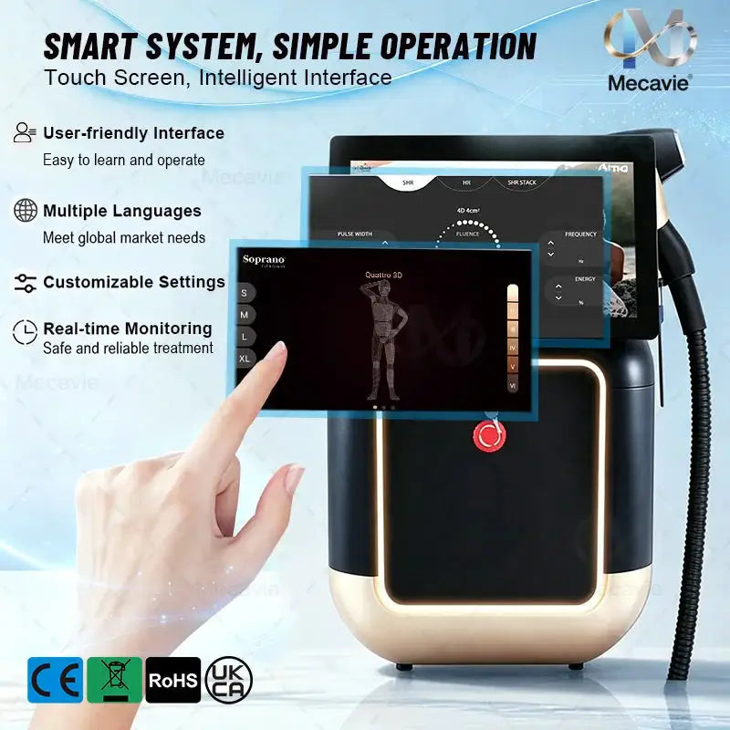 5000W Diode Laser Hair Removal Device for Tattoo Removal 6 Waves 755 808 810 830 940 1064nnm and Permanent Hair Removal