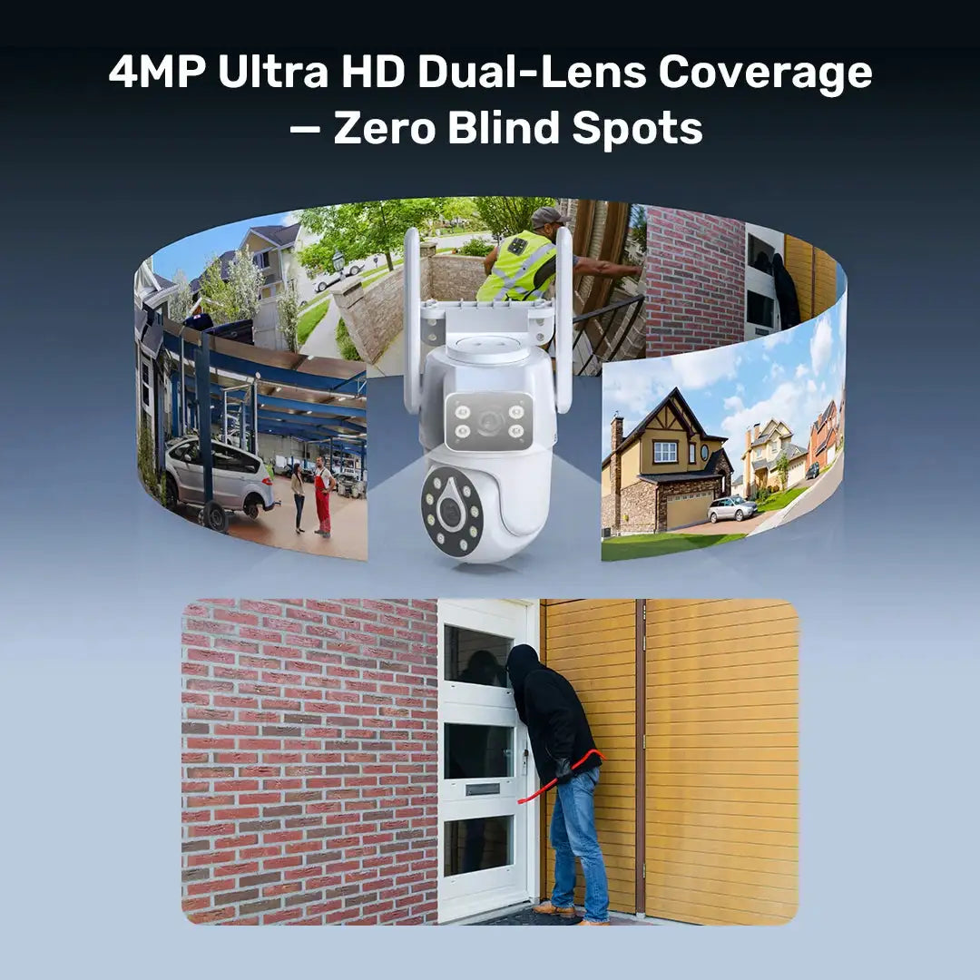 ANNKE 4MP WiFi Dual Lens Camera Security System Kit IP Cameras With 16CH Wireless NVR Recorder Set Video CCTV Surveillance System