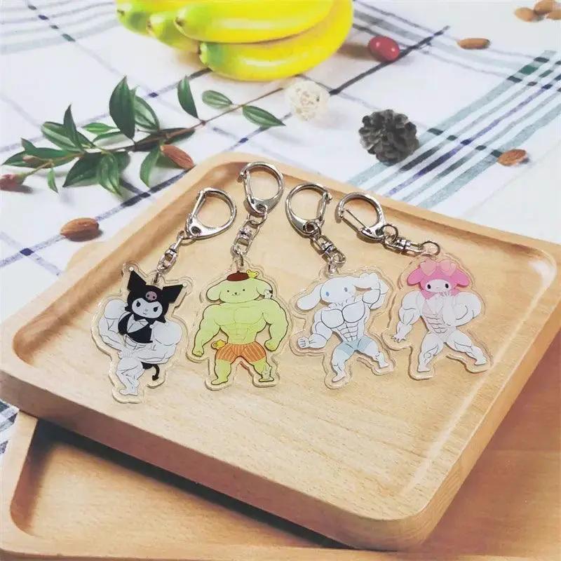 Anime Hello Kitty And My Melody Keychain Set For Fans