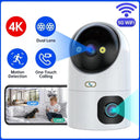 4K Auto Tracking PTZ Security Camera with Dual Lens Features