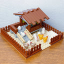 City Farm Animals Building Blocks Hen House Toys Gift Set