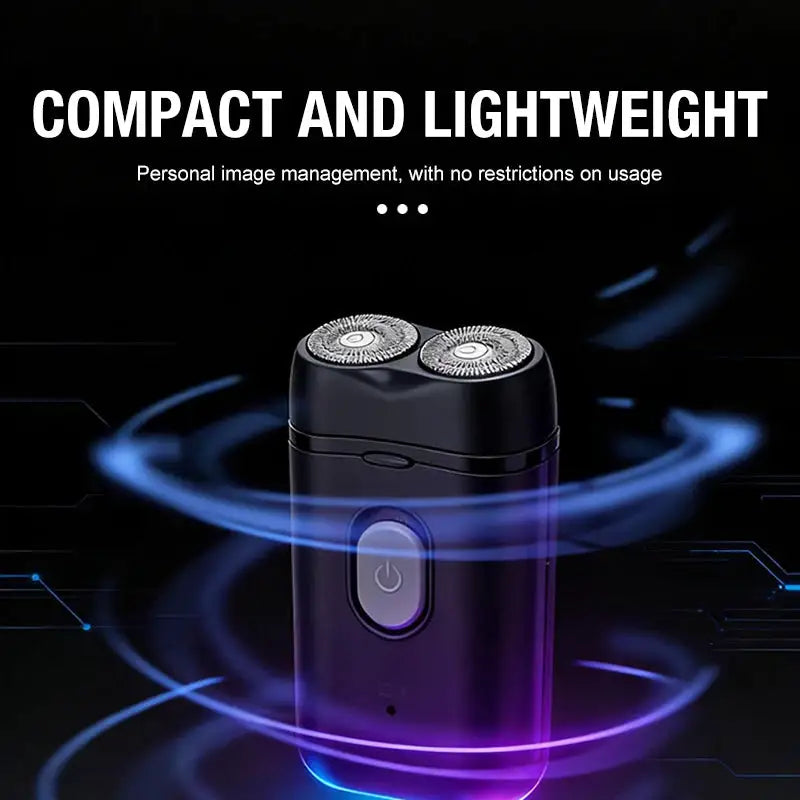 Double Headed Men's Shaver Electric Type-C Rechargeable Shaver Floating Blade Small, Portable, High Horsepower